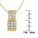 14K Yellow Gold 1 1/4ctw Mixed Cut Geometric Inspired Diamond Pendant
w\chain(H-I, VS1-VS2)