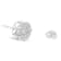 Sterling Silver 1/4ctw Round-Cut Diamond Miracle-Set Floral Cluster
Button Stud Earrings