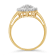 10K Yellow Gold 1/2ctw Mixed Shapes Diamond Domed Pavé Cluster with Halo
Cocktail Ring