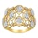 14K Yellow Gold Diamond Art Deco Ring (1/2 Cttw, H-I Color, I1 Clarity)