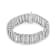 Sterling Silver 8.50ctw Diamond 7 Row Chevron "S" Curved Link
Tennis Bracelet