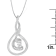 10K White Gold Espira 1/8ctw Round Cut Diamond Layered Spiral Pendant
w\chain(I-J, I1-I2)