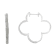 Sterling Silver 1.0ctw Diamond 4 Leaf Clover Shape Hoop Earrings