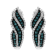 Sterling Silver .5ctw Treated Blue Diamond Dangling Stud Earrings