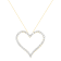 10k Yellow Gold Over Sterling Silver 3.0ctw Diamond Open Heart Pendant
w\chain 18"
