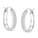 Sterling-Silver Diamond Accent Channel Set Style Hoop Earring