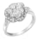 14K White Gold Floral Cluster Diamond Ring (1.0ctw, H-I Color, SI2-I1 Clarity)