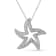 .925 Sterling Silver Prong-Set Diamond Accent Starfish 18" Pendant Necklace