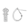Sterling Silver Channel Set 1/2ctw Lab Grown Round Diamond Omega Back
Huggie Hoop Earrings