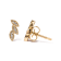 10K Yellow Gold 1/10 Cttw Diamond Triple Leaf Stud Earring (H-I Color,
I1-I2 Clarity)