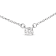 14K White Gold 1/4ctw Lab Grown Oval Diamond East West 18" Necklace
(G-H Color, VS2-SI1 Clarity)