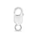 18k White Gold 0.05ctw Round Diamond, Blue Topaz and Peridot Pendant w\chain