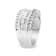 14K White Gold 1.00ctw Mixed Shape Diamond Modern Band Ring (H-I Color,
SI2-I1 Clarity) Size 7