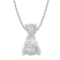 14K White Gold 1/2ctw Round Cut Diamond Pendant With Chain (I-J, I1-I2)