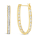 10K Yellow Gold 1.00 Cttw Round and Baguette-Cut Diamond U-Hoop Earrings
(H-I Color, SI2-I1 Clarity)