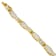 14K Yellow Gold 3.0ctw Princess and Baguette Cut Diamond Beaded Bracelet