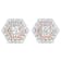14K Two-tone Gold 1 7/8 Cttw Diamond Double Halo Earring Jacket for 6mm
Round Studs
