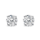 IGI Certified 14K White Gold 1 1/2 Cttw Round Diamond Solitaire Stud
Earrings with Screwbacks