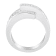 14K White Gold 2.0ctw Channel-Set Mixed-Cut Diamond Bypass Ring Band
(G-H Color, SI1-SI2 Clarity)