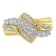 10K Two-Toned Diamond Bypass Ring (1 Cttw, H-I Color, SI2-I1 Clarity)
