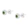 Sterling Silver 1/5ctw Round Brilliant-Cut Green Diamond Miracle-Set
Stud Earrings