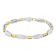 14K Two-Tone Gold 2.0ctw Princess Cut Diamond Tapered and Equal Sign
Link Bracelet