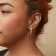 10K Yellow Gold 1.00 Cttw Round and Baguette-Cut Diamond U-Hoop Earrings
(H-I Color, SI2-I1 Clarity)