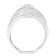 Sterling Silver 1-1/8ctw Mixed Cut Diamond 'Flower & Fern' Cluster
Ring (I-J Color, I2-I3 Clarity)
