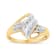10K Yellow and White Gold 1/15ctw Round Diamond Bypass Ring (I2 Color,
I-J Clarity) - Size 7