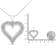 1.00ctw Diamond Heart Rhodium Over Sterling Silver Pendant Necklace with
18" Chain