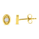 10K Yellow Gold Over Sterling Silver 1/10ctw Miracle-Set Diamond Circle
Shape Stud Earrings