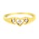 10KT Yellow Gold 1/20 cttw Diamond Triple Heart Diamond Ring (K-L,
I1-I2) - Size 7