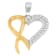 10K Gold Over Sterling Two Toned 1/4ctw Round Cut Diamond Pendant
w\chain (H-I, I2-I3)