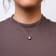 18K Yellow Gold Blue Enamel and Pave Round Diamonds Heart Design Pendant Necklace