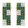 14K Yellow Gold 2.0ctw White and Treated Blue Diamond Earrings