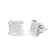 10K White Gold 1/2 Cttw Composite  Princess Diamond Square and Swirl
Stud Earrings