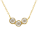 Two-Toned Sterling-Silver Champagne Diamond 3 Stone Necklace (1/4 cttw,
K-L Color, I2-I3 Clarity)