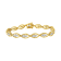 10K Yellow Gold Over Sterling Silver 1.0ctw Round Diamond Link Bracelet