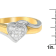 14K Two-Toned Gold Princess-Cut Diamond Heart Promise Ring (1/4 Cttw,
H-I Color, I1-I2 Clarity)