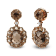 18K Rose Gold Round Lemon and Oval Smoky Quartz with Diamond Accent
Cluster Floral Dangle Earrings