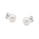 7.5-8.0MM Saltwater Akoya Cultured White Pearl 14K White Gold Stud Earrings