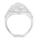 Sterling Silver 1-1/8ctw Diamond Marquise Cluster Triple Halo Knot Ring
(I-J Color, I2-I3 Clarity)