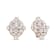18K Rose Gold 8 1/3 Cttw Pear and Round Diamond Floral Cluster Omega Earrings