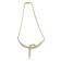 14K Yellow Gold 17.0ctw Diamond Double Row Lariat Tennis Necklace with
Pear Shape Diamond Drop Tips