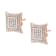 Diamond Accented 14K Rose Gold Over Sterling Silver Halo Stud Earrings