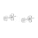 10K White Gold 0.15ctw Round Brilliant-Cut Near Colorless Diamond
Bezel-Set Stud Earrings