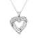 Sterling Silver 7/8ctw Baguette Diamond Heart Pendant Necklace (I-J, I2-I3)