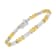10K Yellow Gold Over Sterling Silver .50ctw Channel Set Round Diamond X
Link Bracelet