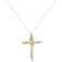 Diamond-Accented Cross 10K Yellow & White Gold Pendant Necklace with
18" Chain