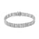 1.00ctw White Diamond Multi-Row Heart Sterling Silver Tennis Bracelet